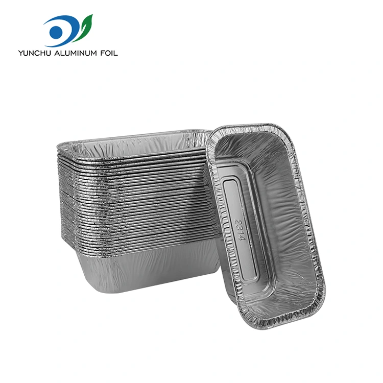 आयताकृती एअर फ्रायर बेकिंग सिल्व्हर अॅल्युमिनियम फॉइल कंटेनर