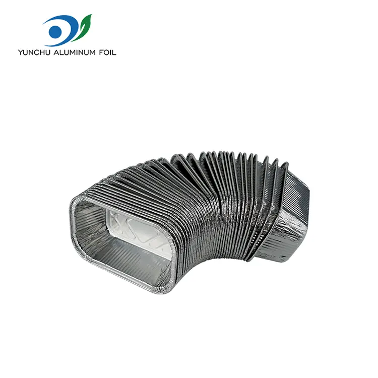 स्क्वेअर एअर फ्रायर केटरिंग सिल्व्हर अॅल्युमिनियम फॉइल कंटेनर