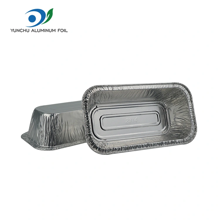 आयताकृती एअर फ्रायर बेकिंग सिल्व्हर अॅल्युमिनियम फॉइल कंटेनर