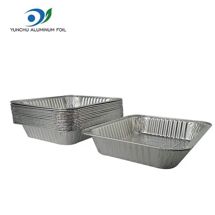 आयताकृती टेकवे टर्की प्लेट सिल्व्हर अॅल्युमिनियम फॉइल कंटेनर