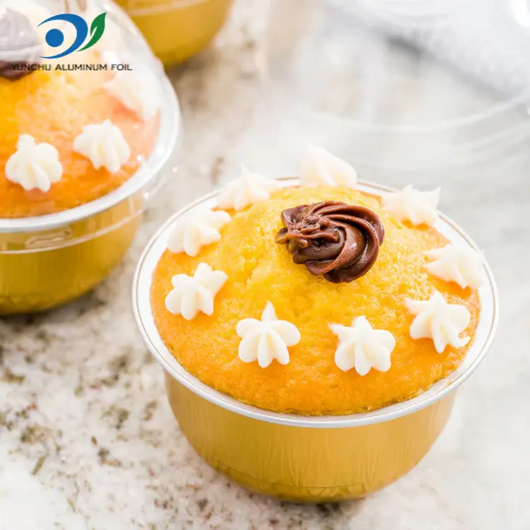 रंगीत गोल रोस्ट स्मूथवॉल अॅल्युमिनियम फॉइल कंटेनर