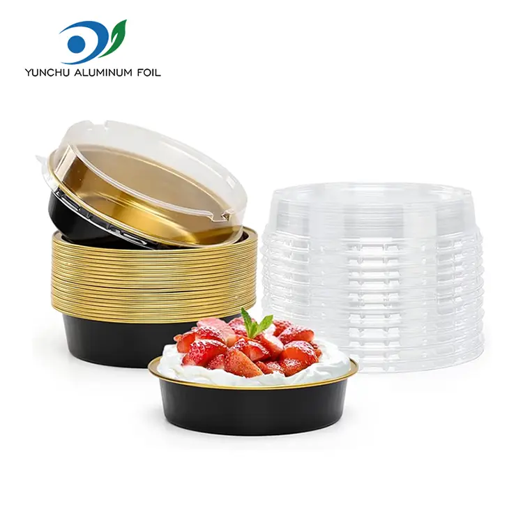 डिस्पोजेबल बेकिंग पॅकेजिंग गोल स्मूथवॉल अॅल्युमिनियम फॉइल कंटेनर डिस्पोजेबल बेकिंग पॅकेजिंग गोल स्मूथवॉल अॅल्युमिनियम फॉइल कंटेनर