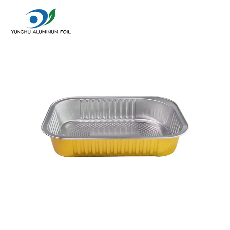 डिस्पोजेबल आयताकृती जेवणाचे अॅल्युमिनियम फॉइल कंटेनर