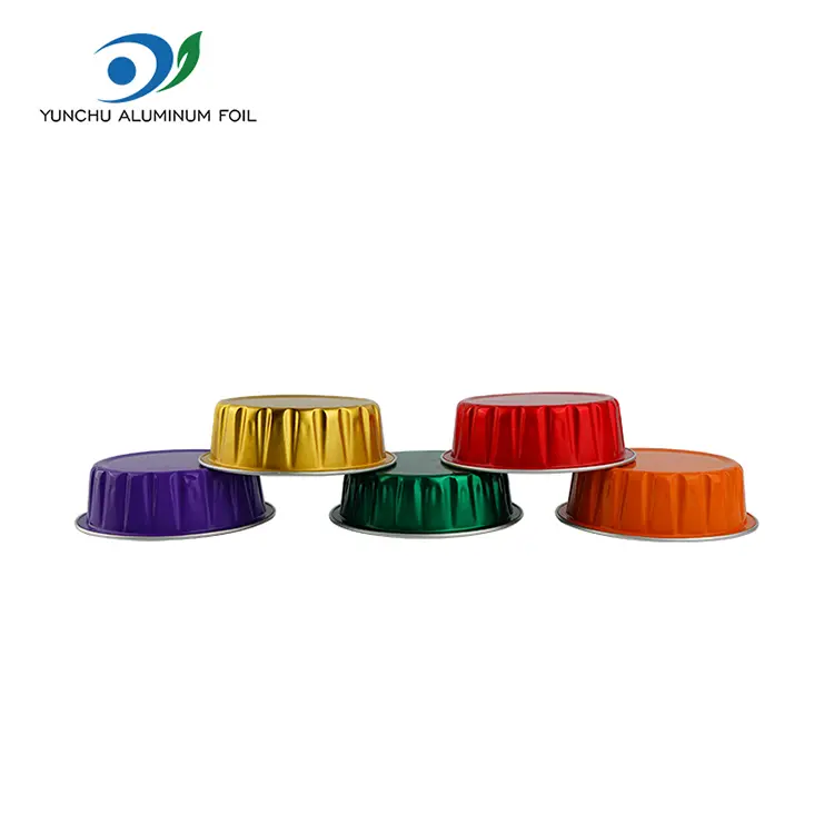 डिस्पोजेबल राउंड रोस्ट स्मूथवॉल अॅल्युमिनियम फॉइल कंटेनर