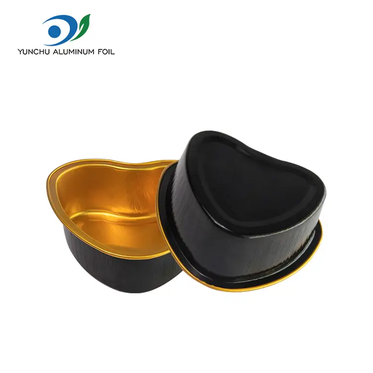 हृदयाच्या आकाराचे भाजलेले स्मूथवॉल अॅल्युमिनियम फॉइल कंटेनर