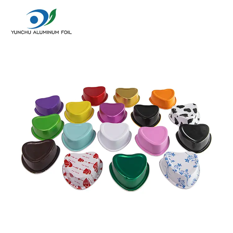 हृदयाच्या आकाराचे भाजलेले स्मूथवॉल अॅल्युमिनियम फॉइल कंटेनर