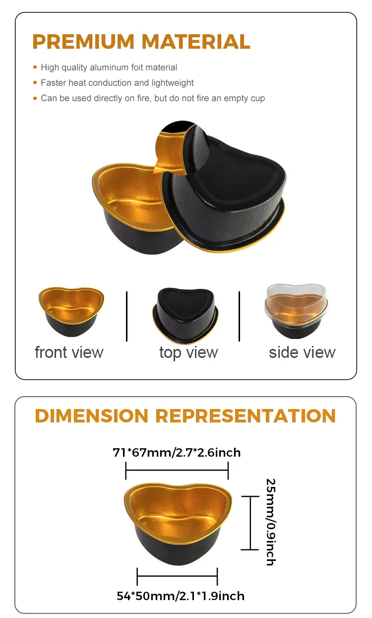 Heart-shaped roast Smoothwall Aluminum Foil Containers