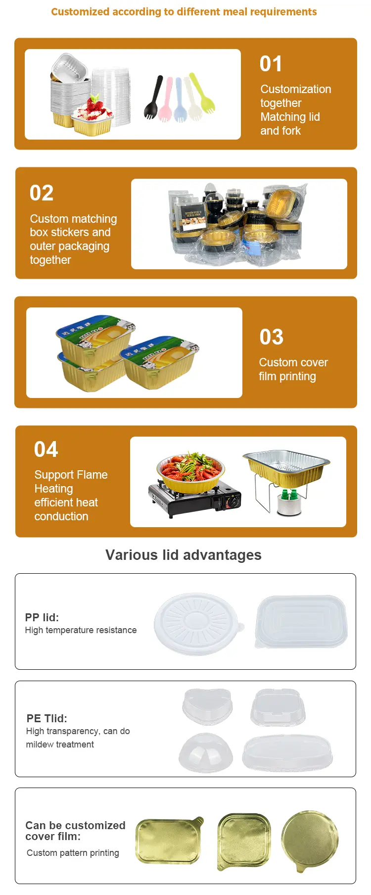 Disposable baking packaging round Smoothwall Aluminum Foil Containers