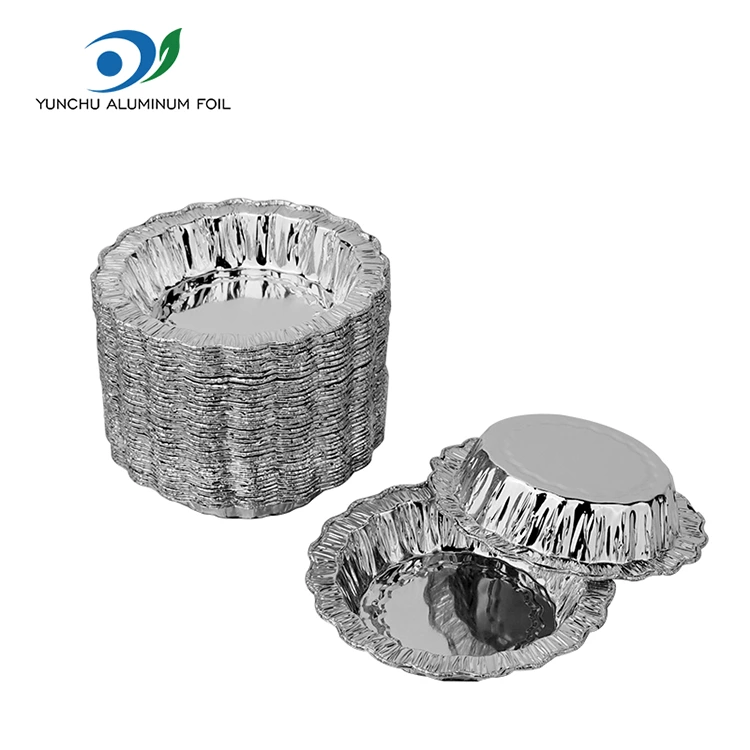 लेस गोल बेकिंग केक सिल्व्हर अॅल्युमिनियम फॉइल कंटेनर