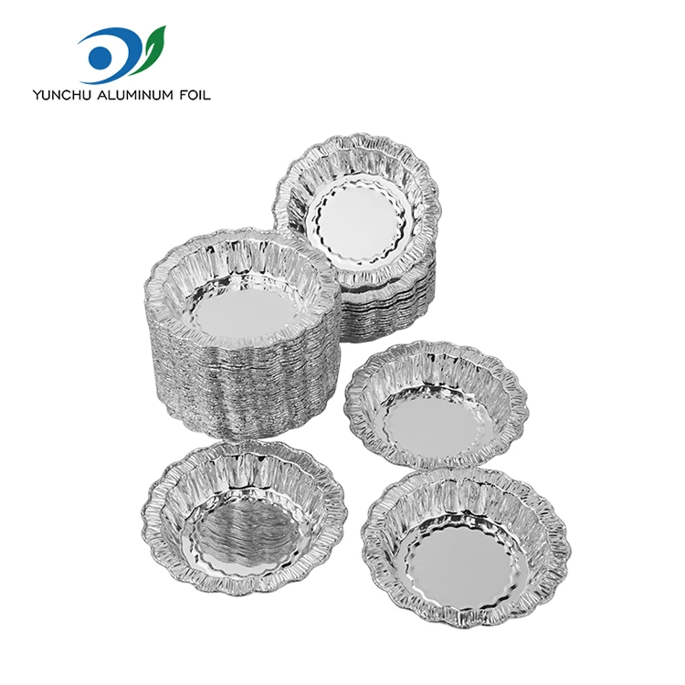 लेस गोल बेकिंग केक सिल्व्हर अॅल्युमिनियम फॉइल कंटेनर