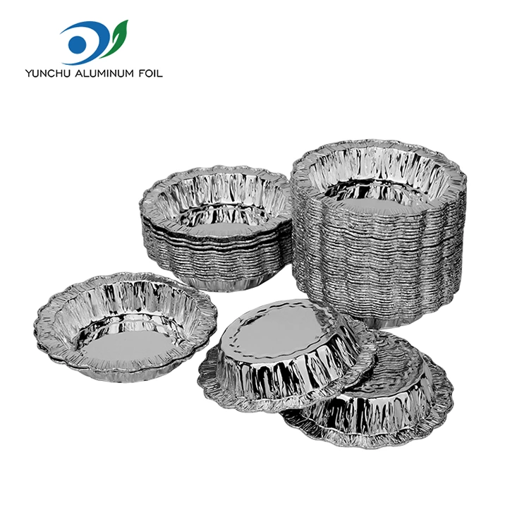 लेस गोल बेकिंग केक सिल्व्हर अॅल्युमिनियम फॉइल कंटेनर