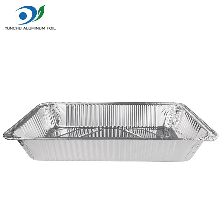 मोठी क्षमता आउटडोअर बेकिंग ट्रे सिल्व्हर अॅल्युमिनियम फॉइल कंटेनर मोठी क्षमता आउटडोअर बेकिंग ट्रे सिल्व्हर अॅल्युमिनियम फॉइल कंटेनर