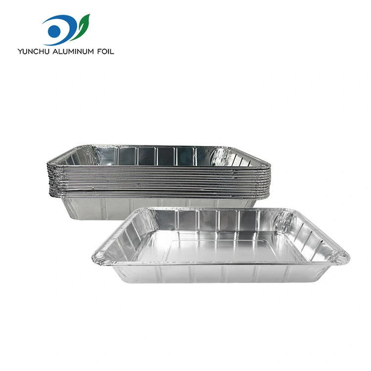 मोठ्या ग्रील्ड फिश टेकवे सिल्व्हर अॅल्युमिनियम फॉइल कंटेनर