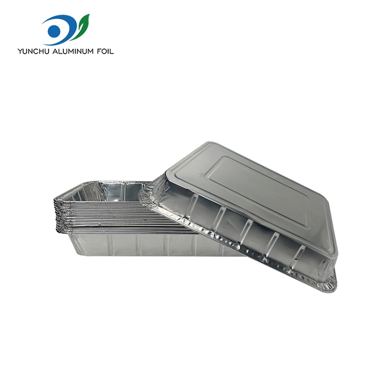 मोठ्या ग्रील्ड फिश टेकवे सिल्व्हर अॅल्युमिनियम फॉइल कंटेनर