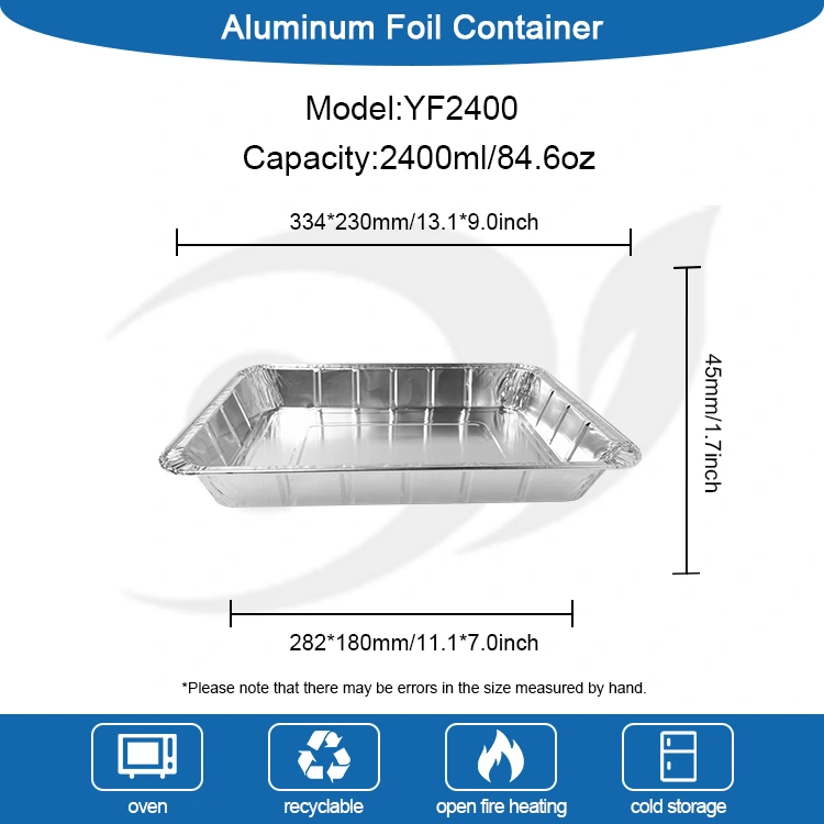 मोठ्या ग्रील्ड फिश टेकवे सिल्व्हर अॅल्युमिनियम फॉइल कंटेनर