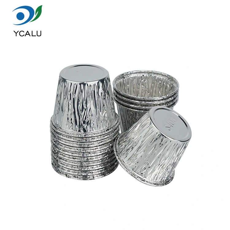 एक वेळ बेक केलेला केक सिल्व्हर ॲल्युमिनियम फॉइल फूड कंटेनर्स