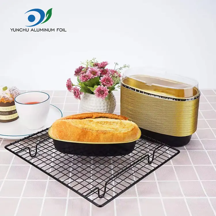 ओव्हल कलर स्मूथवॉल अॅल्युमिनियम फॉइल कंटेनर