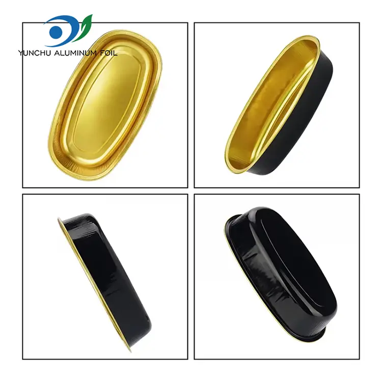 ओव्हल कलर स्मूथवॉल अॅल्युमिनियम फॉइल कंटेनर