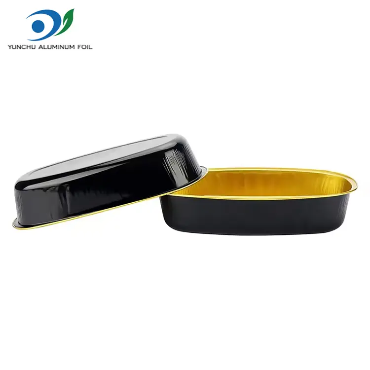 ओव्हल कलर स्मूथवॉल अॅल्युमिनियम फॉइल कंटेनर