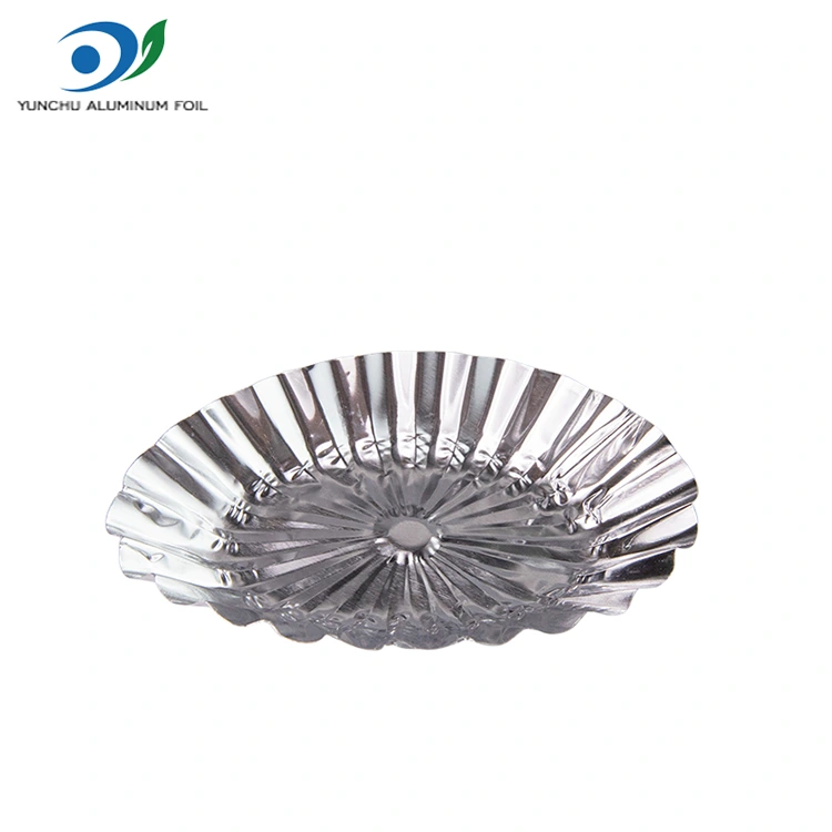 ओव्हल लेस कस्टर्ड टार्ट सिल्व्हर अॅल्युमिनियम फॉइल फूड कंटेनर