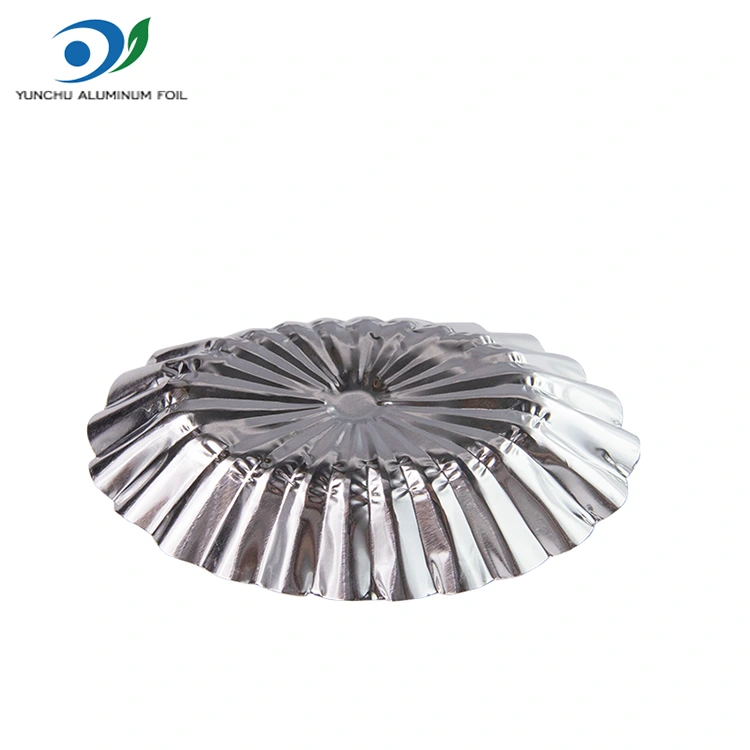 ओव्हल लेस कस्टर्ड टार्ट सिल्व्हर अॅल्युमिनियम फॉइल फूड कंटेनर