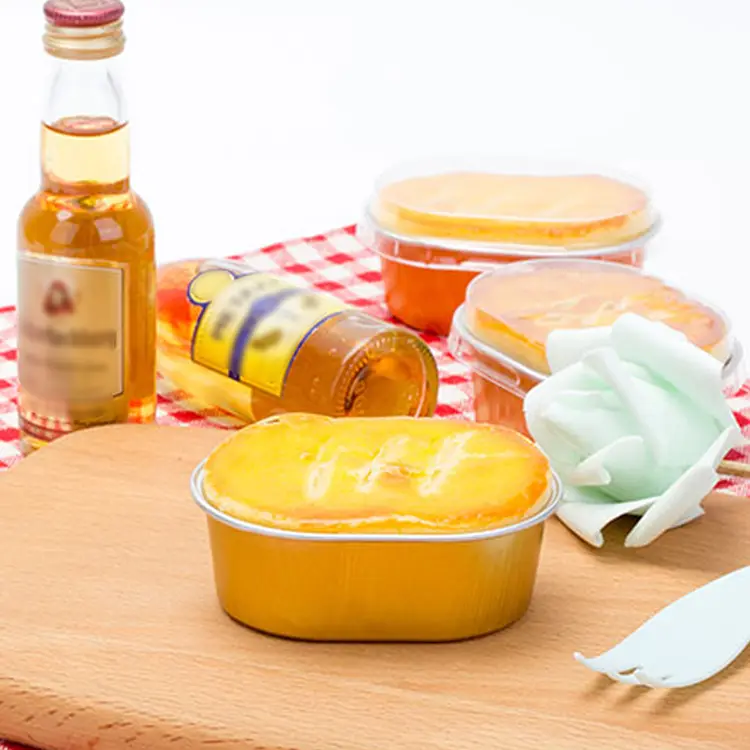 अंडाकृती प्रकाश-भिंती असलेले ॲल्युमिनियम फॉइल कंटेनर