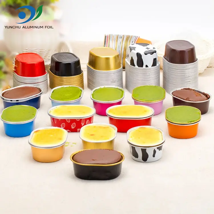 अंडाकृती प्रकाश-भिंती असलेले ॲल्युमिनियम फॉइल कंटेनर