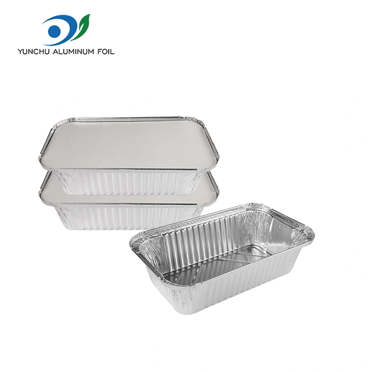 आयताकृती एअर फ्रायर पॅकिंग सिल्व्हर अॅल्युमिनियम फॉइल कंटेनर