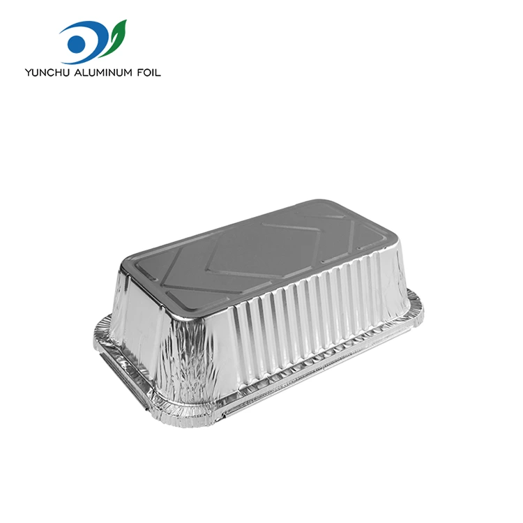 आयताकृती एअर फ्रायर पॅकिंग सिल्व्हर अॅल्युमिनियम फॉइल कंटेनर