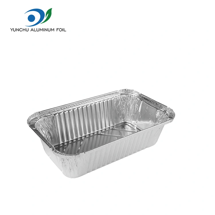 आयताकृती एअर फ्रायर पॅकिंग सिल्व्हर अॅल्युमिनियम फॉइल कंटेनर