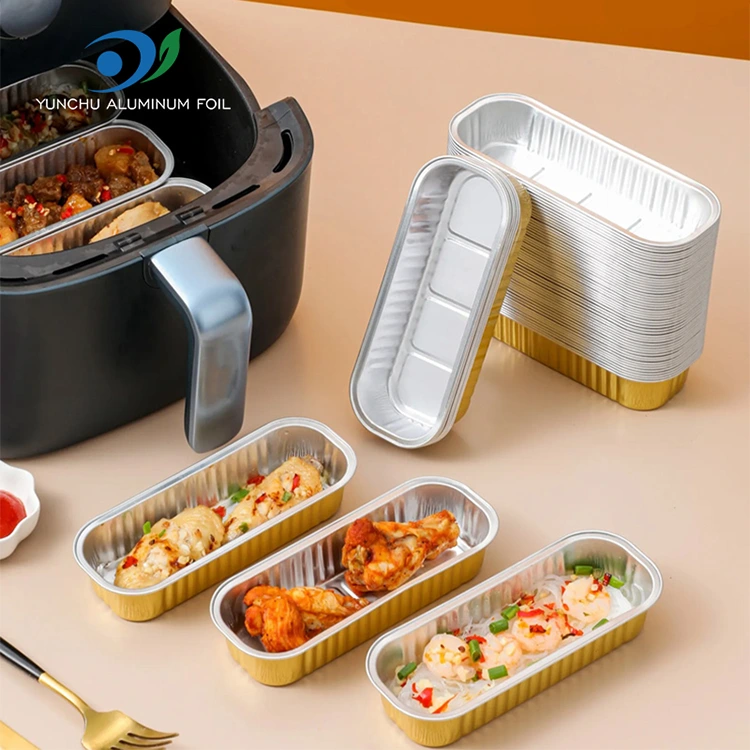 आयताकृती बेकिंग केक स्मूथवॉल अॅल्युमिनियम फॉइल कंटेनर