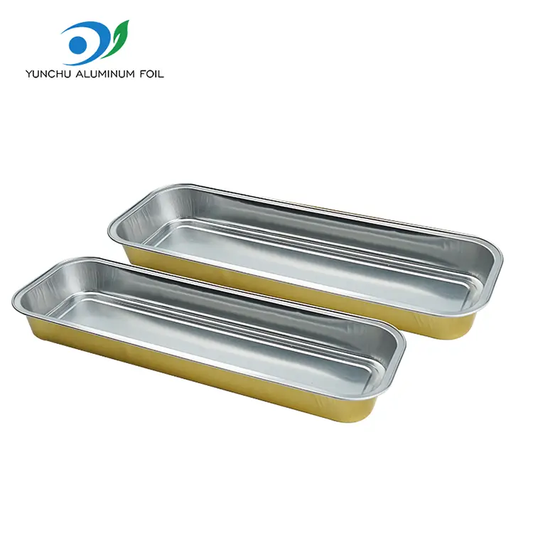 आयताकृती ब्रेड स्मूथवॉल अॅल्युमिनियम फॉइल कंटेनर