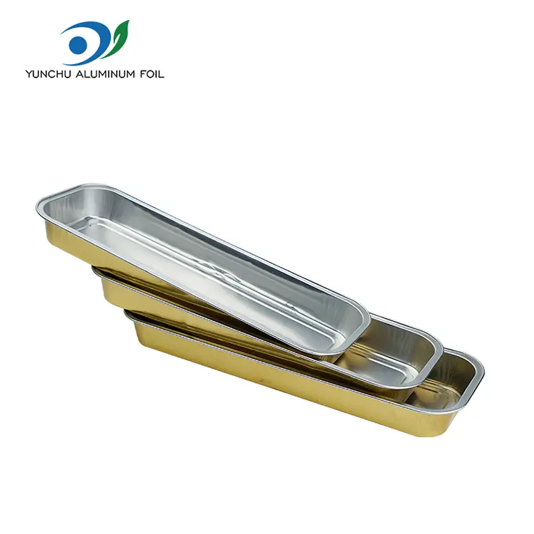 आयताकृती ब्रेड स्मूथवॉल अॅल्युमिनियम फॉइल कंटेनर