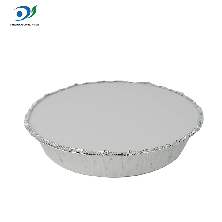 गोल एअर फ्रायर हॉट पॉट सिल्व्हर अॅल्युमिनियम फॉइल फूड कंटेनर