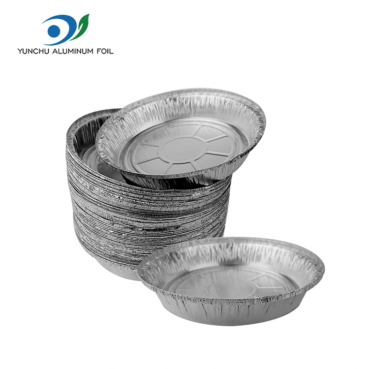 गोल एअर फ्रायर ओव्हन सिल्व्हर अॅल्युमिनियम फॉइल कंटेनर