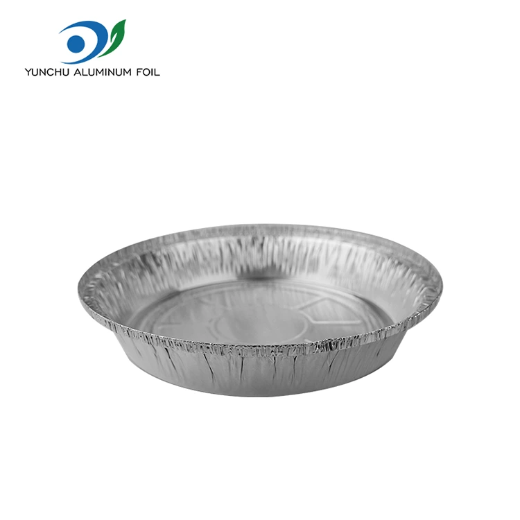 गोल एअर फ्रायर ओव्हन सिल्व्हर अॅल्युमिनियम फॉइल कंटेनर