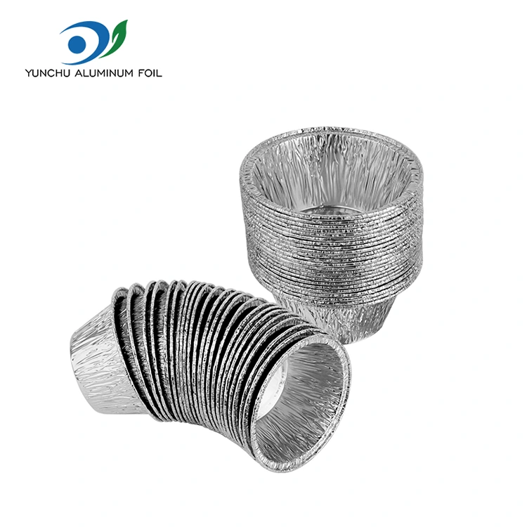 गोल बेक केक सिल्व्हर अॅल्युमिनियम फॉइल फूड कंटेनर