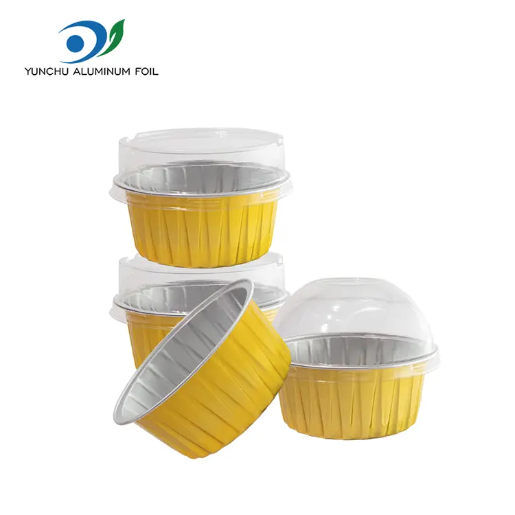गोल बेक्ड केक्स स्मूथवॉल अॅल्युमिनियम फॉइल कंटेनर