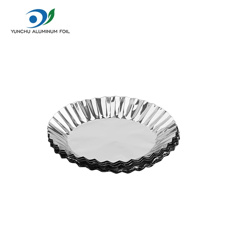 चांदीच्या अॅल्युमिनियम फॉइल फूड कंटेनरसह गोल बेकिंग केक टिन