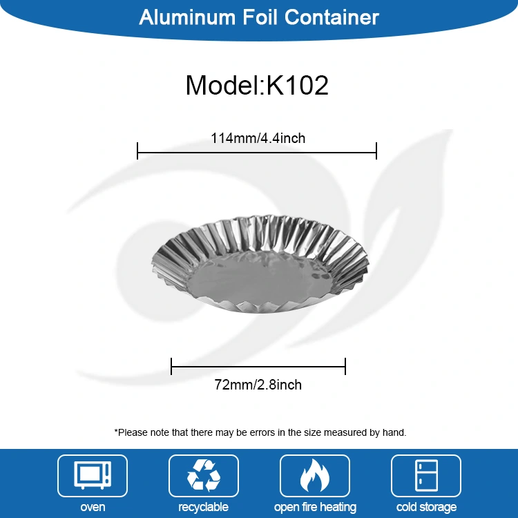 चांदीच्या अॅल्युमिनियम फॉइल फूड कंटेनरसह गोल बेकिंग केक टिन