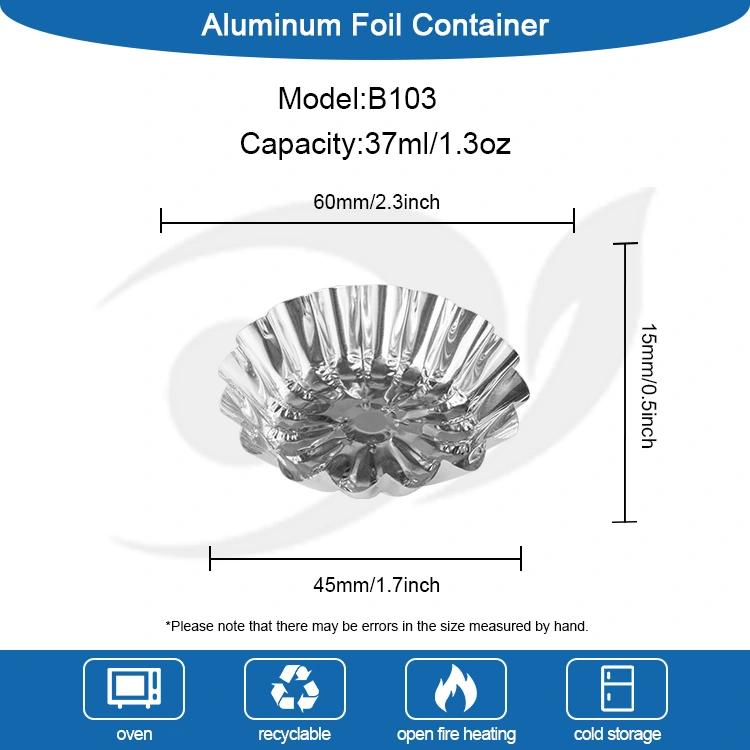 गोल अंडी ते टॉय टॉय बेकिंग सिल्व्हर अॅल्युमिनियम फॉइल फूड कंटेनर
