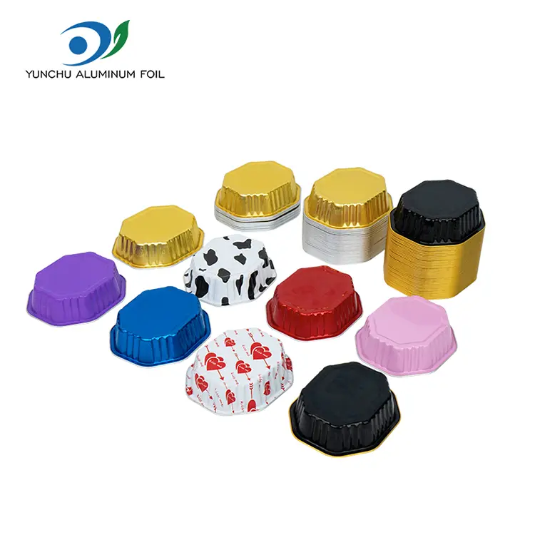 विशेष आकाराचे केक कप स्मूथवॉल अॅल्युमिनियम फॉइल कंटेनर
