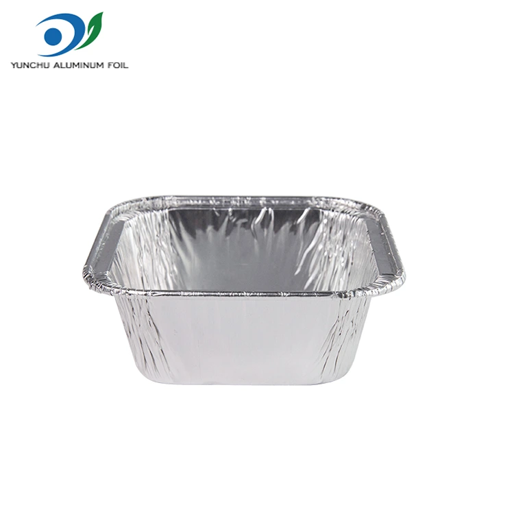 स्क्वेअर एअर फ्रायर सिल्व्हर अॅल्युमिनियम फॉइल कंटेनर स्क्वेअर एअर फ्रायर सिल्व्हर अॅल्युमिनियम फॉइल कंटेनर