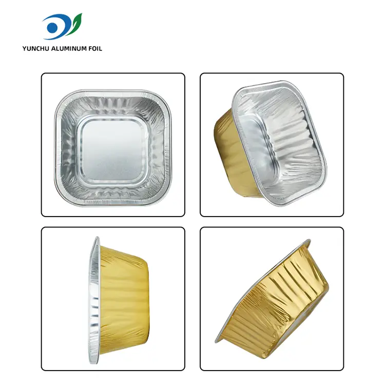 स्क्वेअर बेकिंग केक्स स्मूथवॉल अॅल्युमिनियम फॉइल कंटेनर