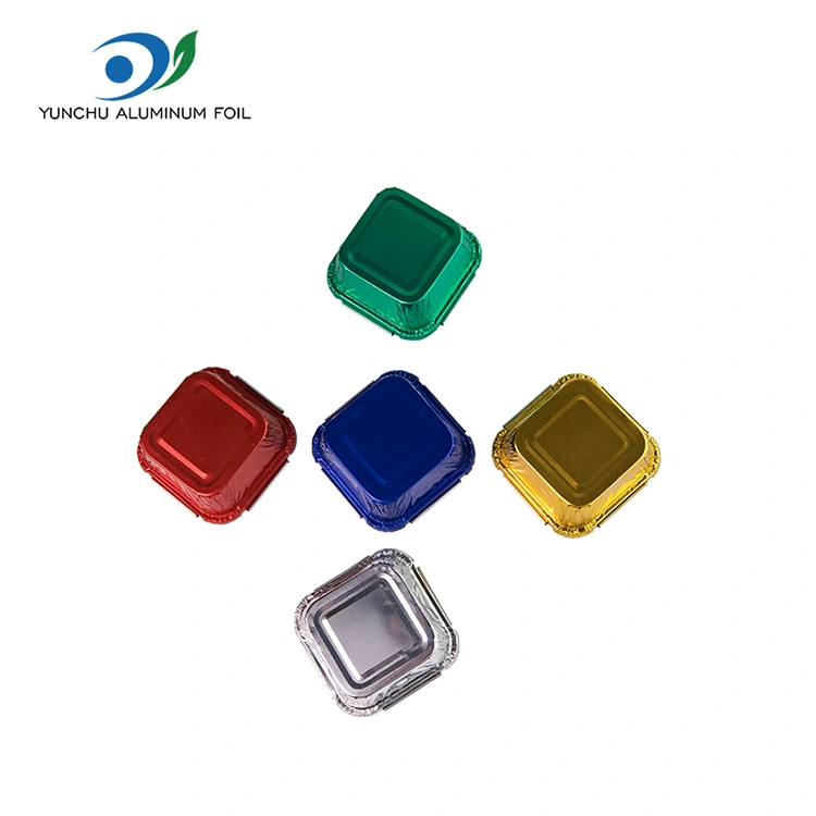 स्क्वेअर बेकिंग ओव्हन सिल्व्हर अॅल्युमिनियम फॉइल कंटेनर