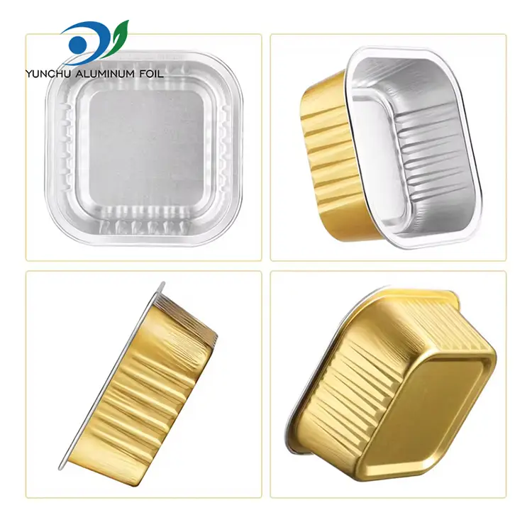 स्क्वेअर बेकिंग स्मूथवॉल अॅल्युमिनियम फॉइल कंटेनर